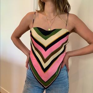 Zara silky tie-back top